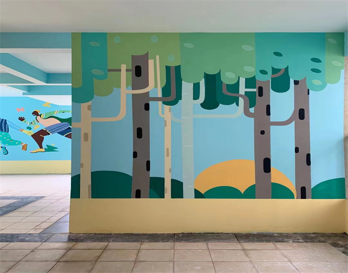 长沙御色墙绘讲解幼儿园墙绘的制作流程