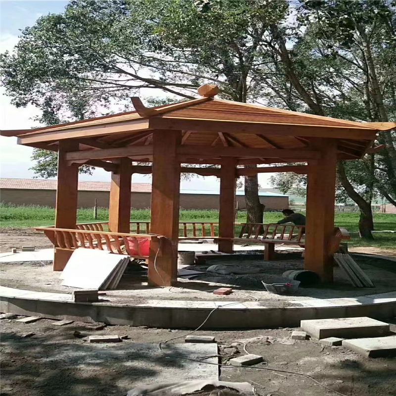 西安防腐木凉亭的保养与清洁