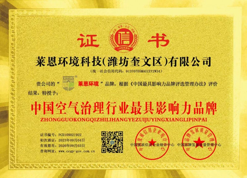 具有影响力品牌证书