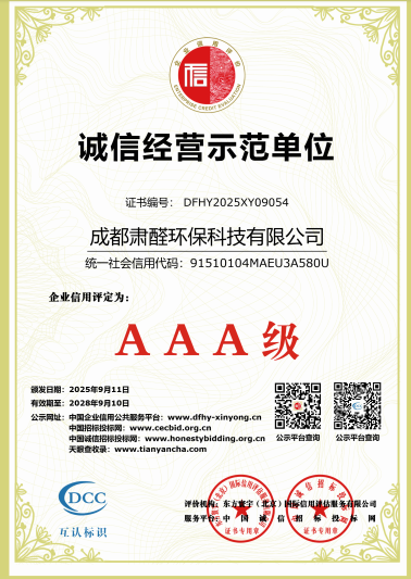 诚信经营示范单位证书