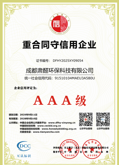 重合同守信用企业证书