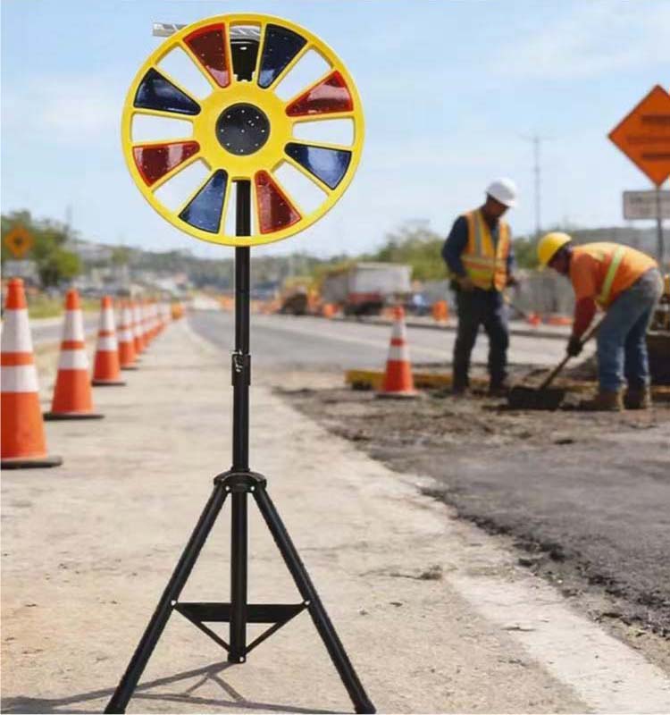 道路施工圆形旋转警示灯