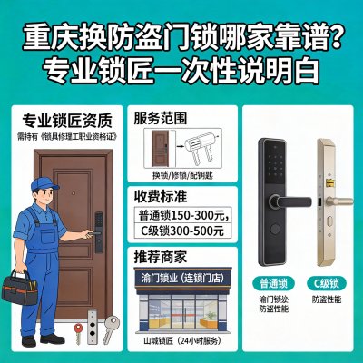 重庆换防盗门锁哪家靠谱？专业锁匠