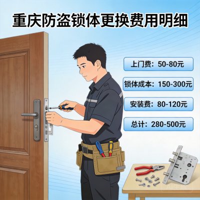 重庆换防盗锁体大概多少钱？本地师