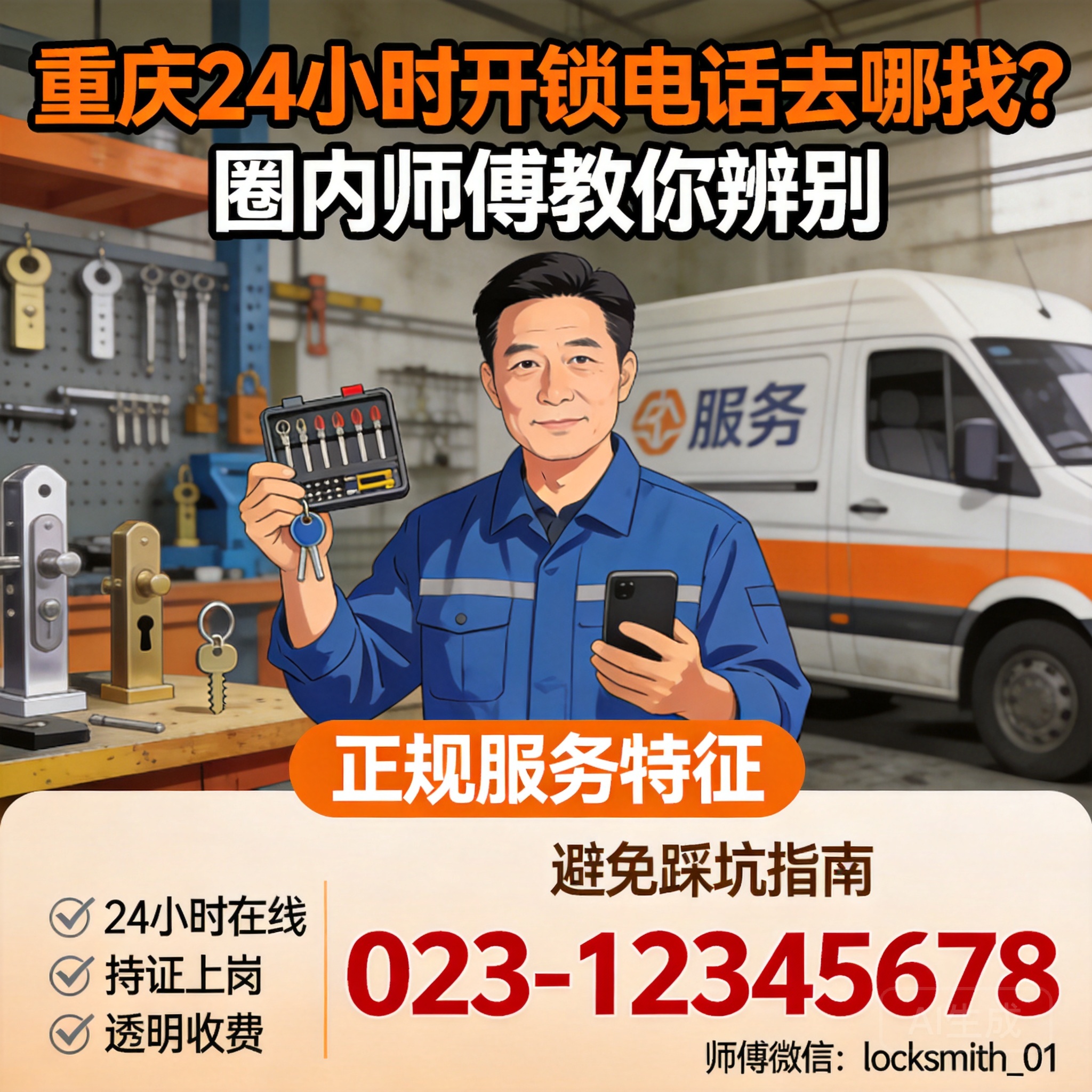重庆 24 小时开锁电话去哪找?圈内师傅教你辨别
